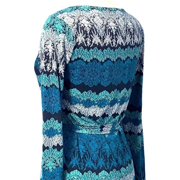 Banana Republic Belted Shift Dress Boat Neck Long Sleeve CAREER Stretchy - Picture 2 of 7